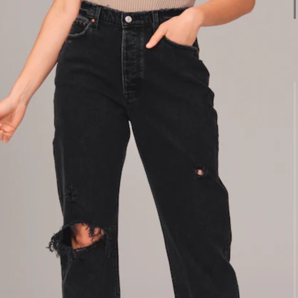 Abercrombie and fitch dad high rise jeans